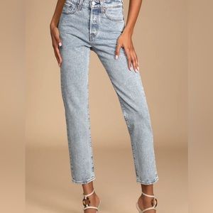 Wedgie Straight Light Wash Denim High-Rise Straight Jeans